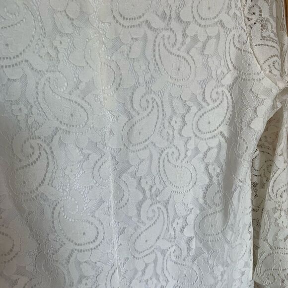 BRAND NEW Boohoo White Lace Blouse XL - Picture 5 of 10